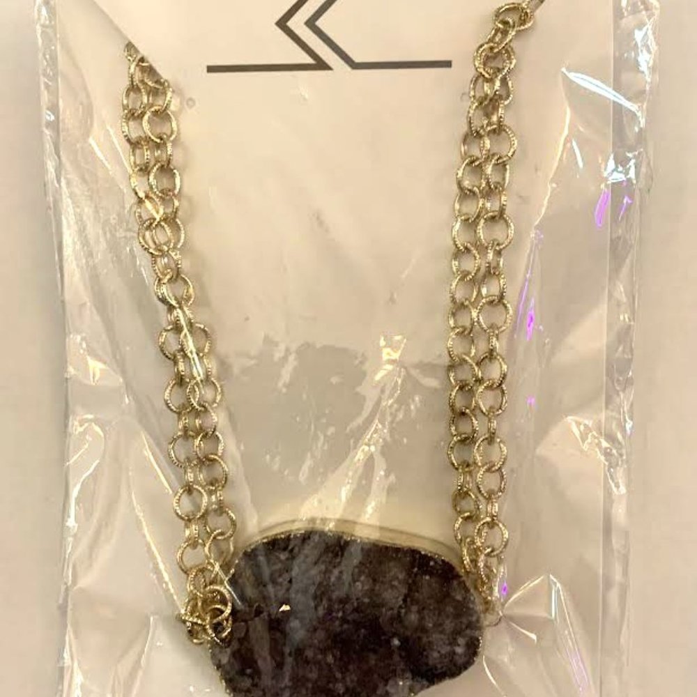 NEW Marrin Costello Purple Amethyst Druzy Pendant on 18" Chain - one-of-a-kind! - Picture 3 of 4